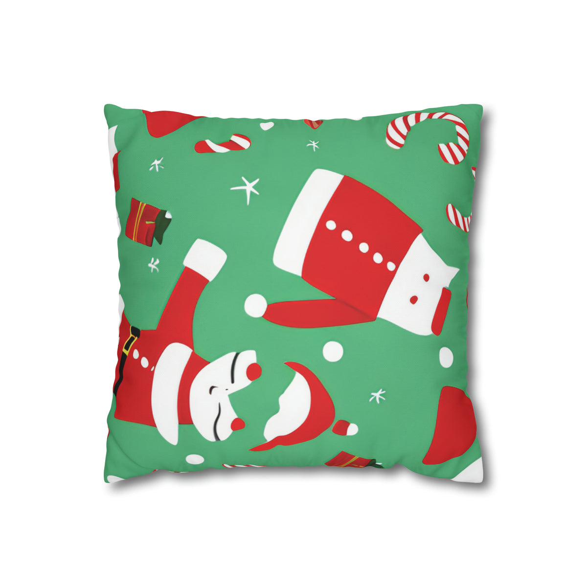 Christmas Spun Polyester Pillowcase Green - Infinite Pack
