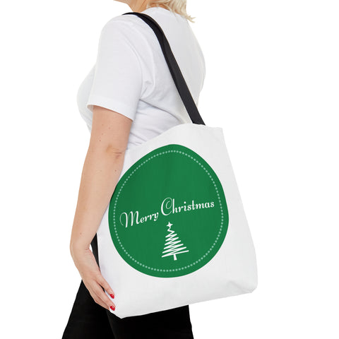 Merry Christmas Tote Bags Green, Reusable Canvas Tote Bags, Available in Different Size