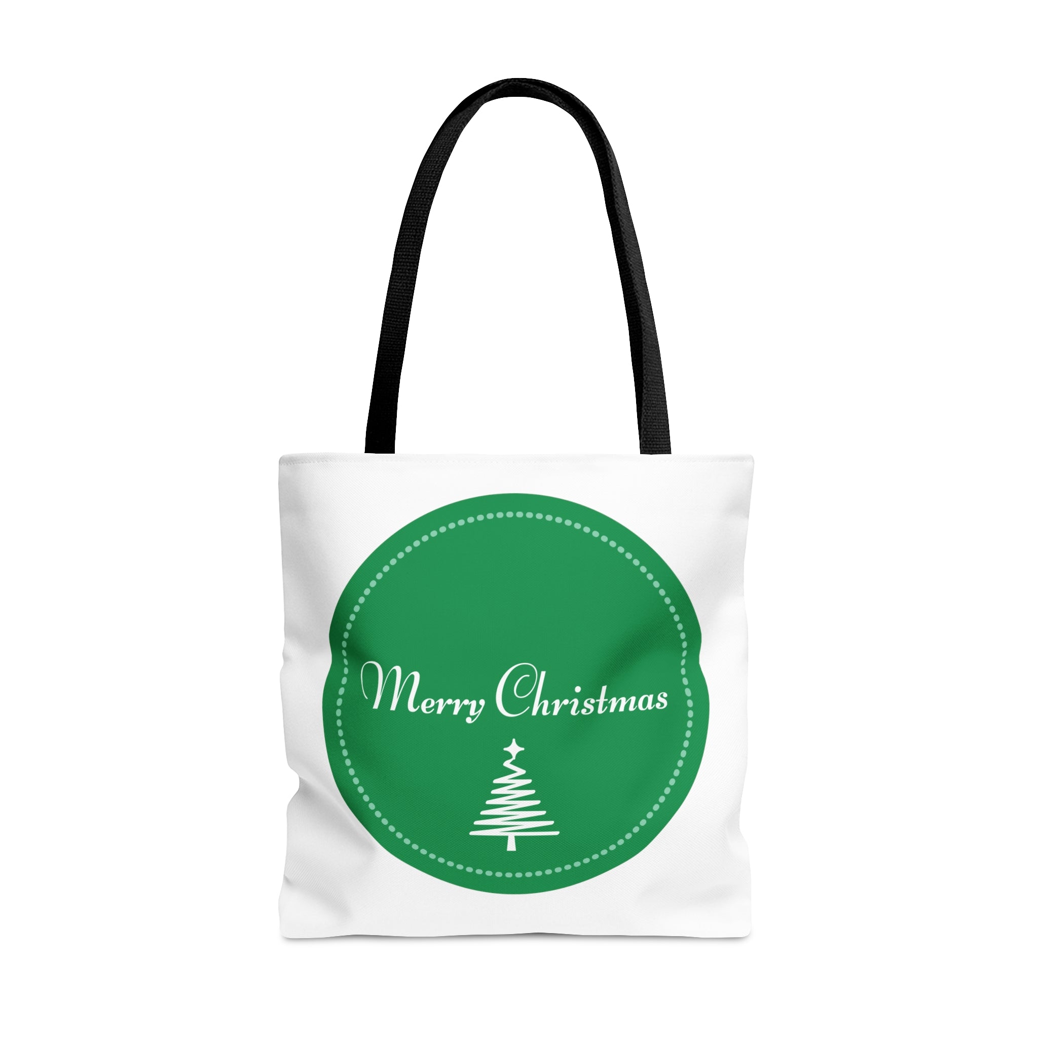 Merry Christmas Tote Bags Green, Reusable Canvas Tote Bags, Available in Different Size