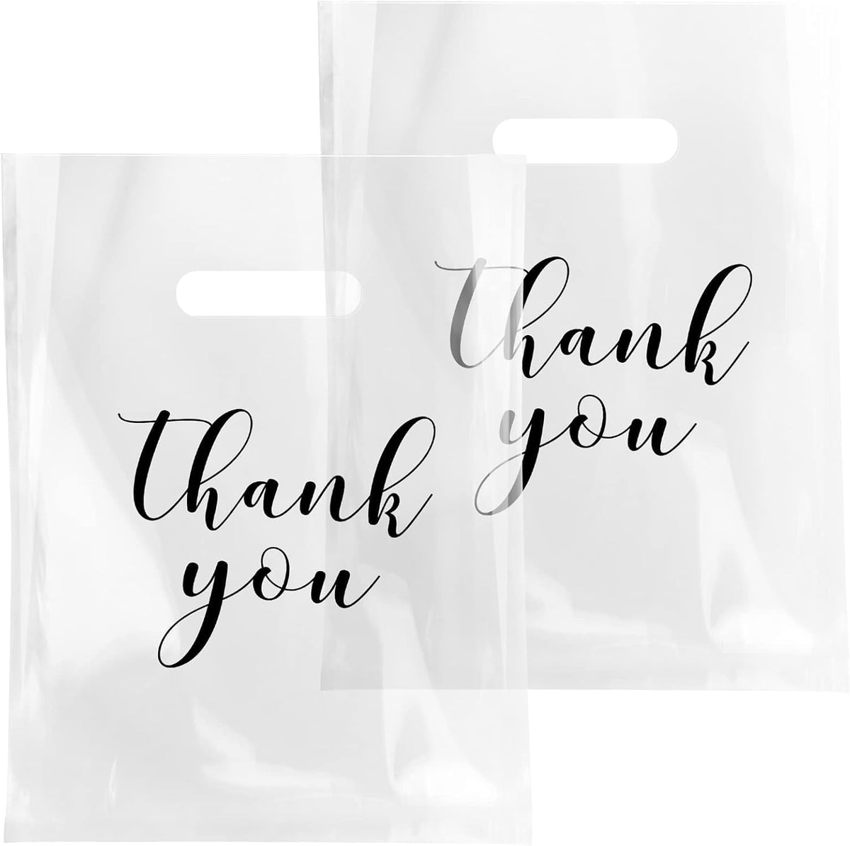 Clear Thank You Bags 9"x12" Perfect for Shopping Merchandise