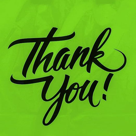 20x15, 3 Mil Thank You Printed Plastic Bags with Loop Handles and with 6" Bottom Gusset Boutique Bag Pack of 60 - Infinite Pack