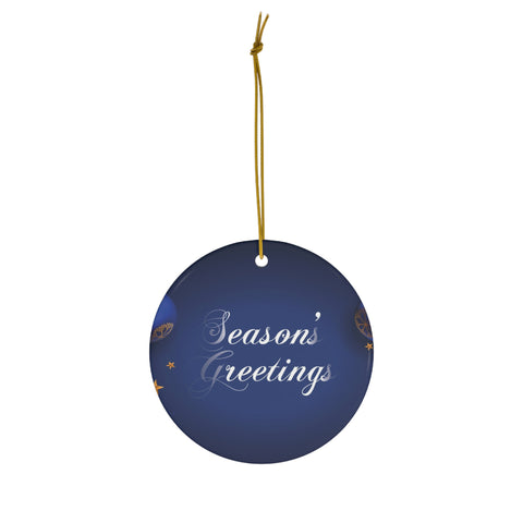 Christmas Ceramic Ornament, 1-Pack Dark Blue