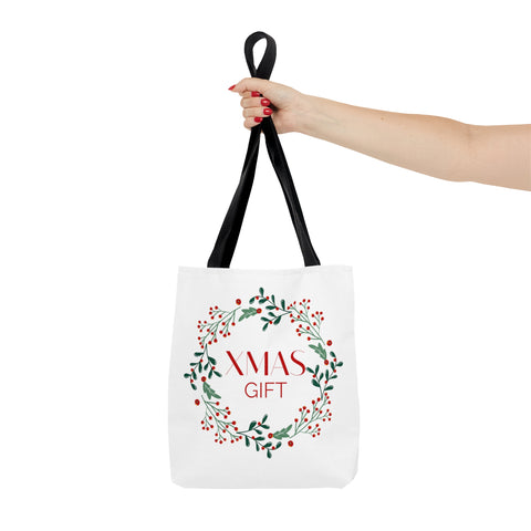 Merry Christmas Gift Tote Bags White, Reusable Canvas Tote Bags, Available in Different Size