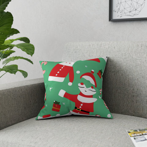 Christmas Broadcloth Pillow Green