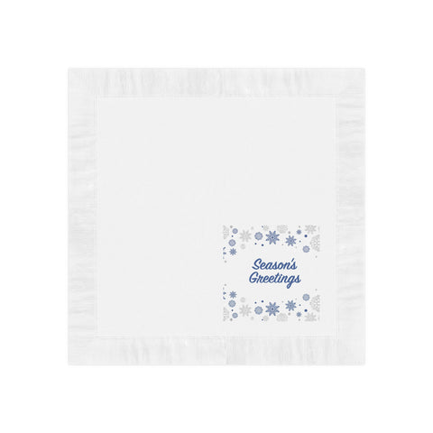 Christmas White Coined Napkins, White