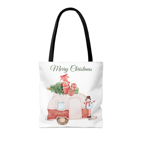 White Merry Christmas Tote Bag, Reusable Canvas Tote Bags, Available in Different Size