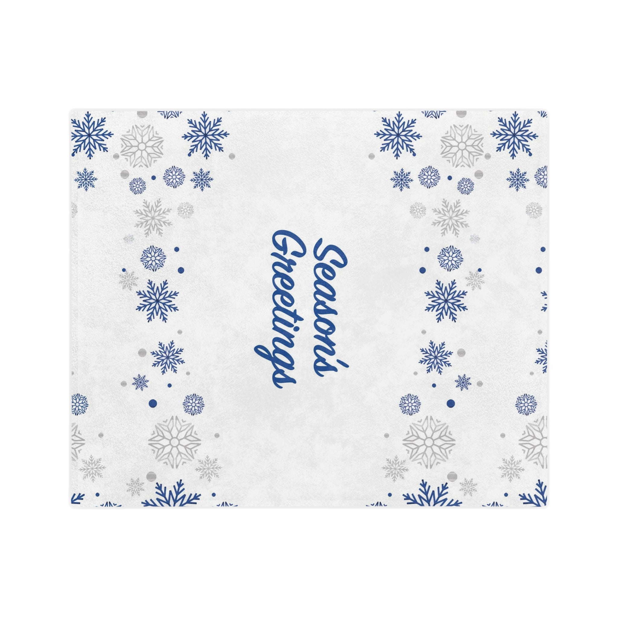Christmas Velveteen Minky Blanket, White