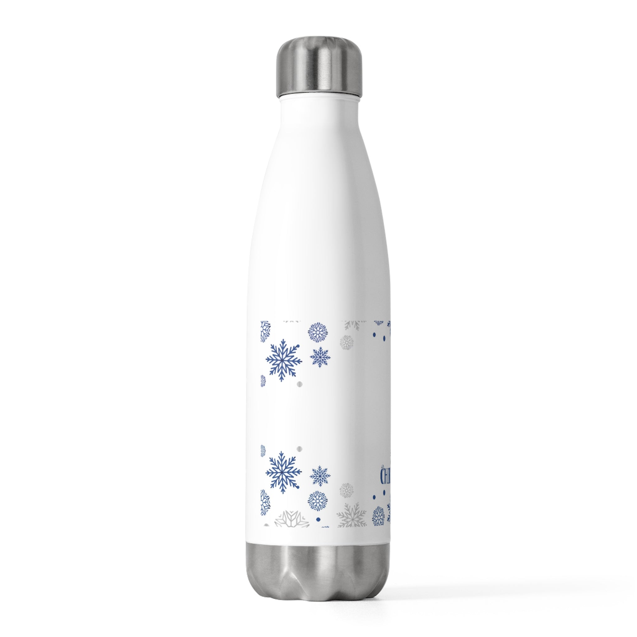 20oz Insulated Christmas Bottle White