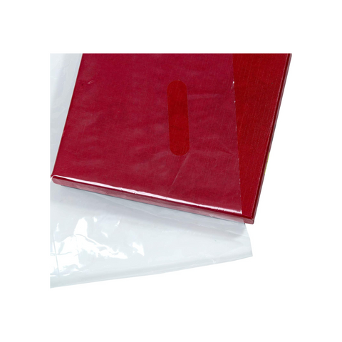 9 X 12 Pack of 100 Clear Merchandise Poly Bags With Die Cut Handle 1.25 Mil - Infinite Pack