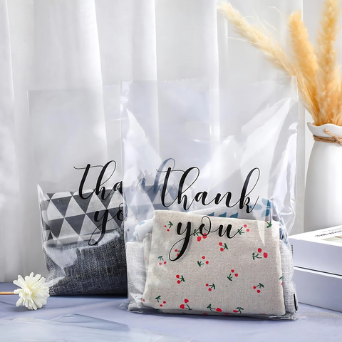 Clear Thank You Bags 9"x12" Perfect for Shopping Merchandise