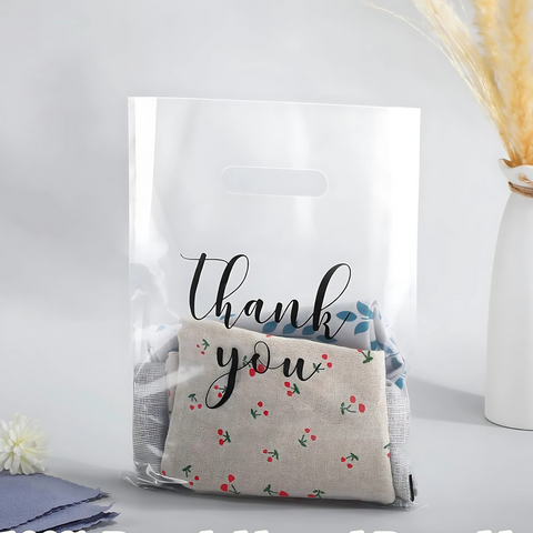 Clear Thank You Bags 9"x12" Perfect for Shopping Merchandise
