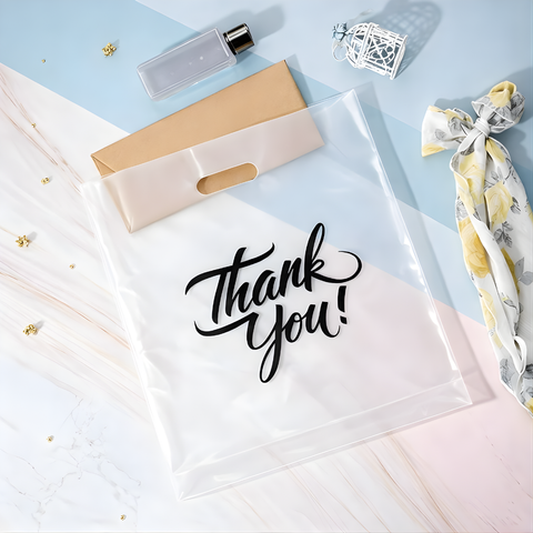 Clear Thank You Bags 9"x12" Perfect for Shopping Merchandise - Infinite Pack