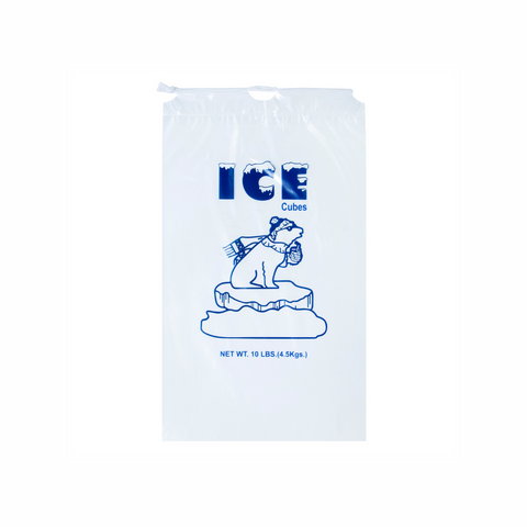 10 Lbs Pack of 400 Ice Bags With Cotton Drawstring - Ice Cube Bags - Infinite Pack