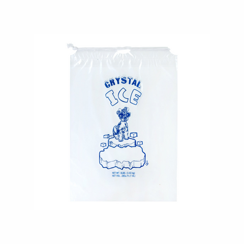 8 Lbs Pack of 100 Ice Bags With Cotton Drawstring - Infinite Pack