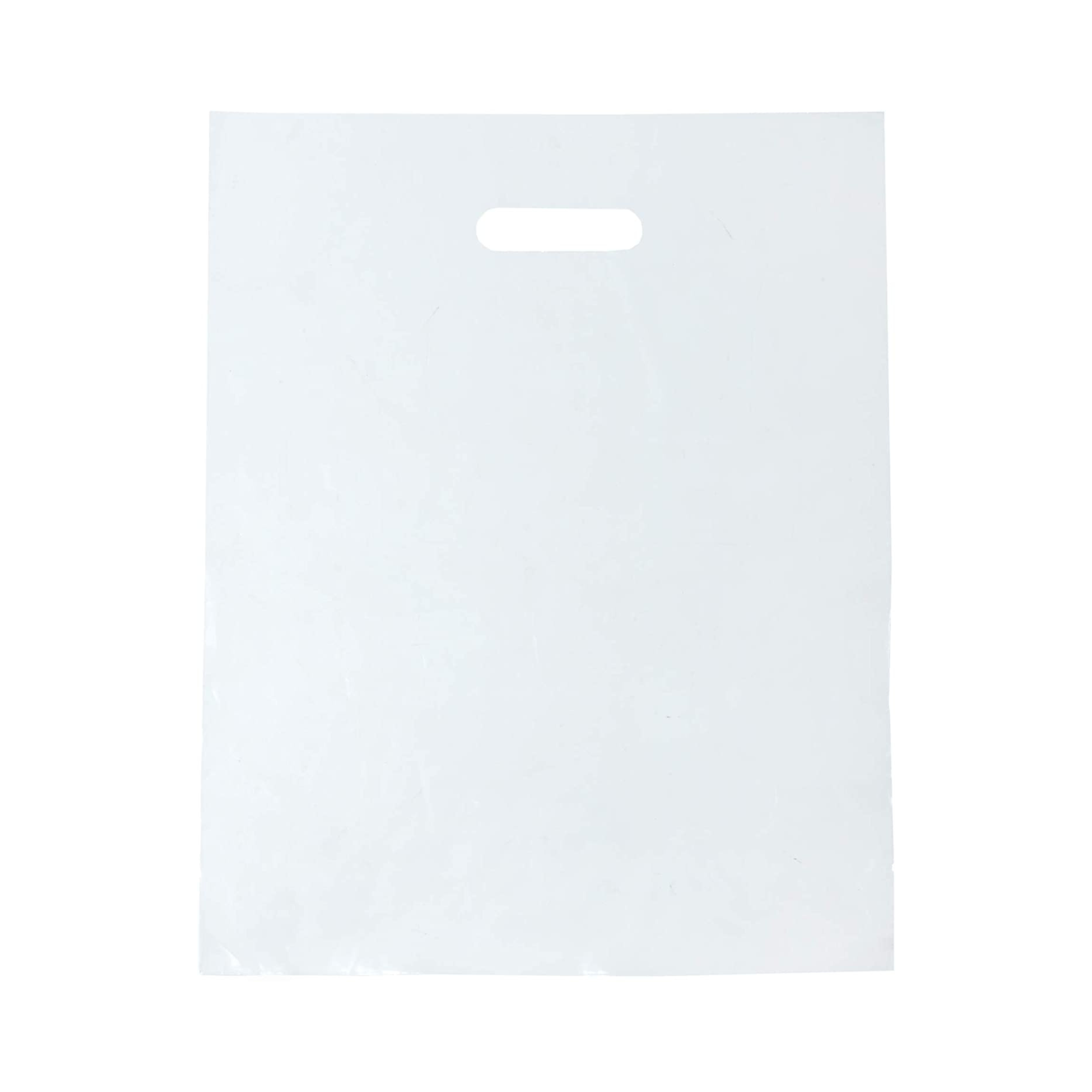 12x15 - 1.25 Mil Clear Merchandise Poly Bags for Clothing, Shopping, Tradeshow, Retails Pack of 100 - LDPE Clear Handle Bag - Infinite Pack