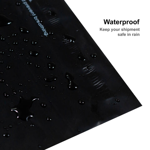 black poly mailer with water proof materials
