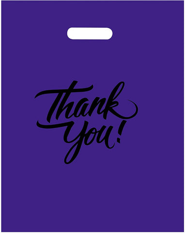 16 x 18 purple thank you merchandise bag