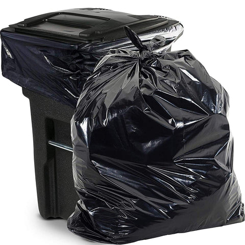 Infinite Pack ProGrade Contractor Trash Bags 40 Gallon (20 Bags) Black 40 Gallon Trash Bags Heavy Duty, Garbage Bags / Construction Bags (2 mil) (40 Gallon - 45 Gallon), Black - Infinite Pack