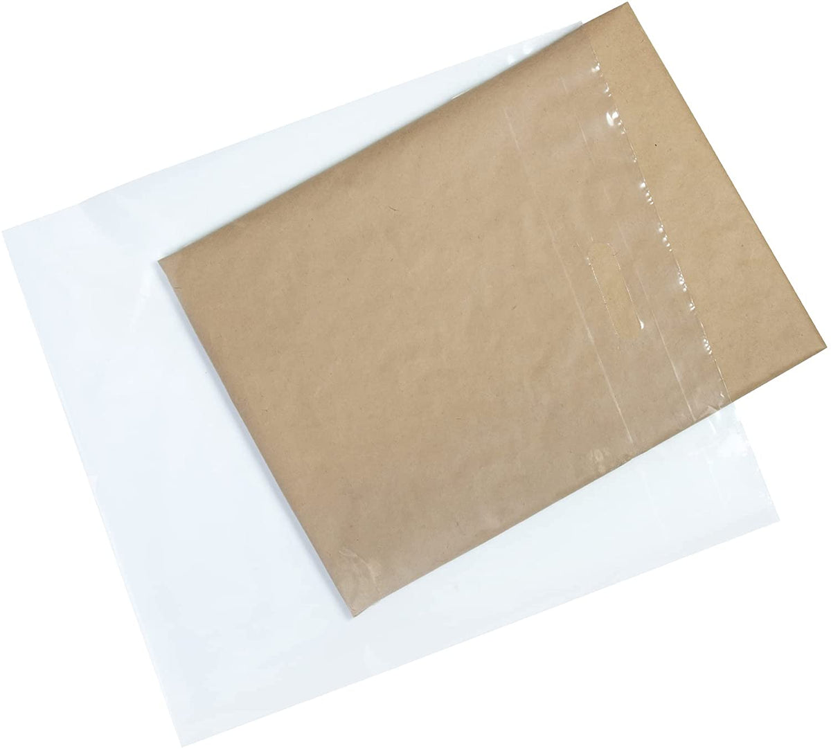16 x 18 clear shopping bag with object inside it