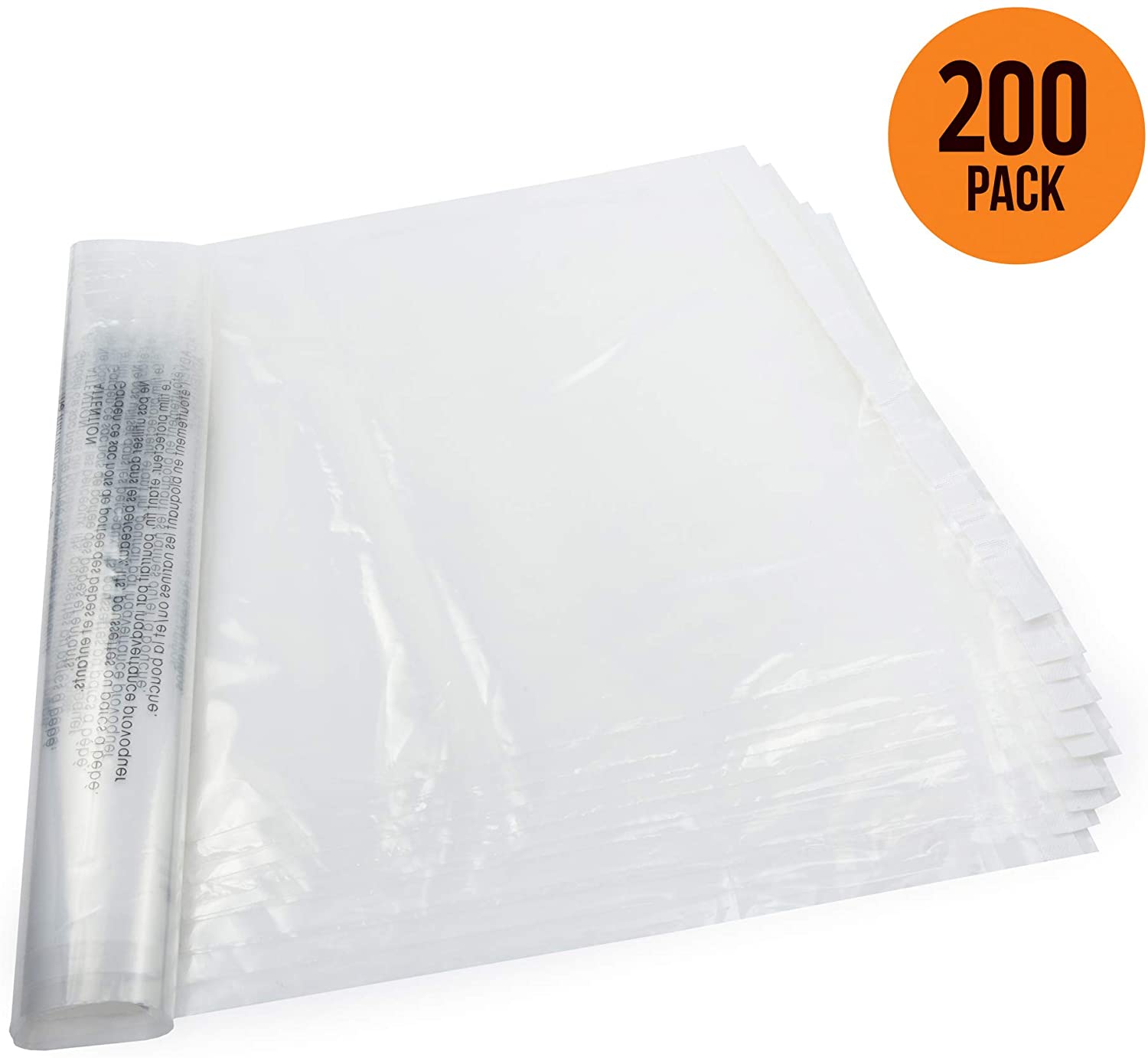 14 x 20 industrial clear poly bags pack of 200 