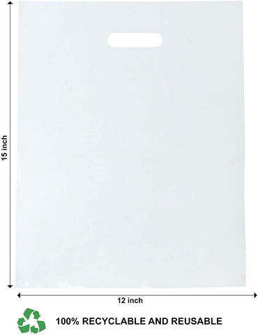 12 x 15 white Ultra-durable merchandise Bag from InfinitePack