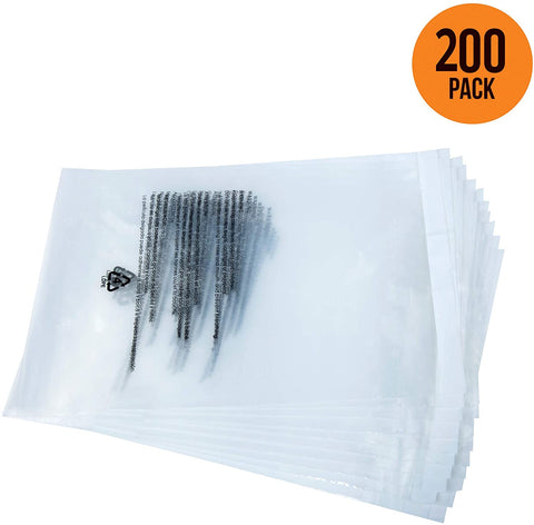 suffocation warning printed clear bag pack of 200