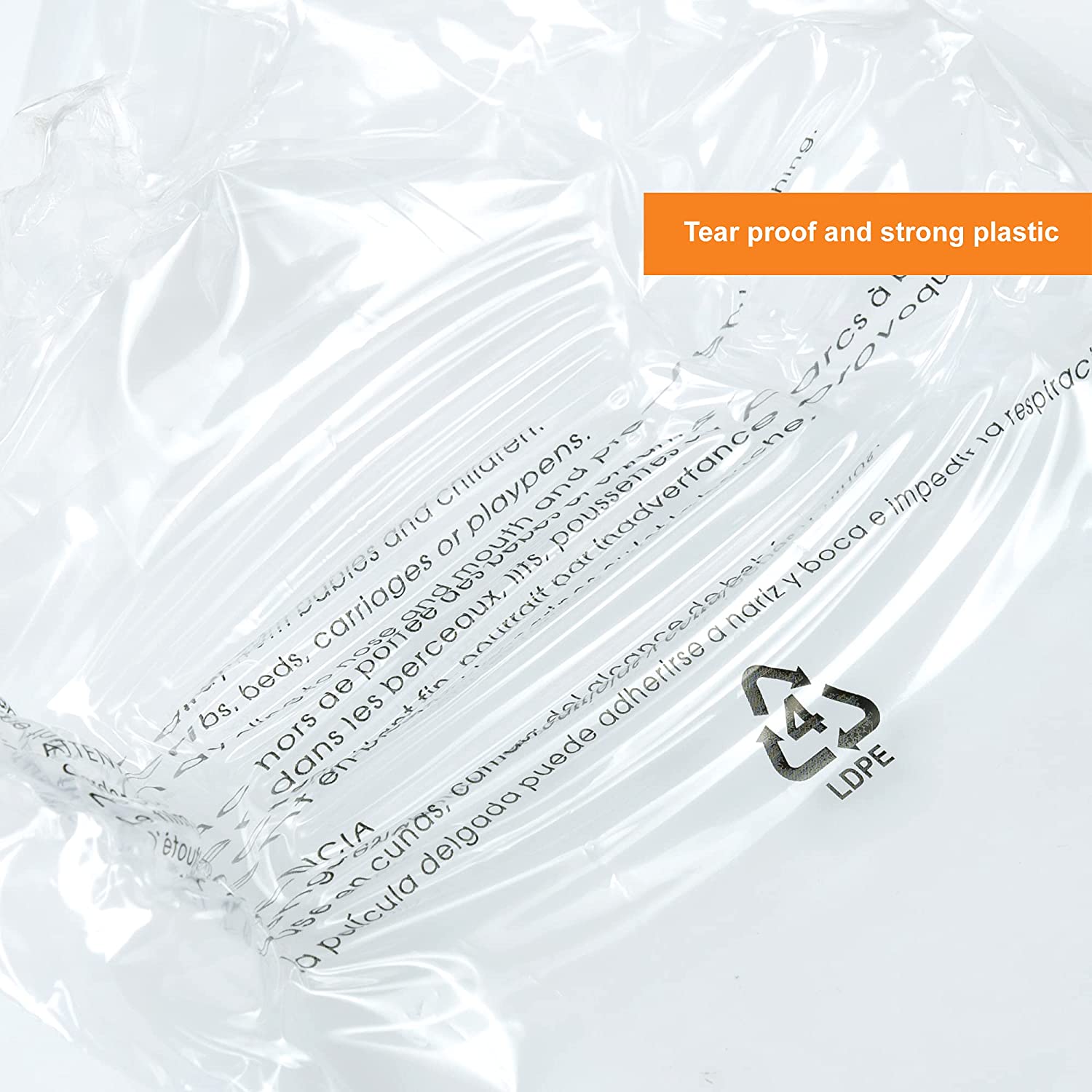 17 x 7 x 18 CLEAR FROSTED LOOP-HANDLE PLASTIC BAGS - 3 mil