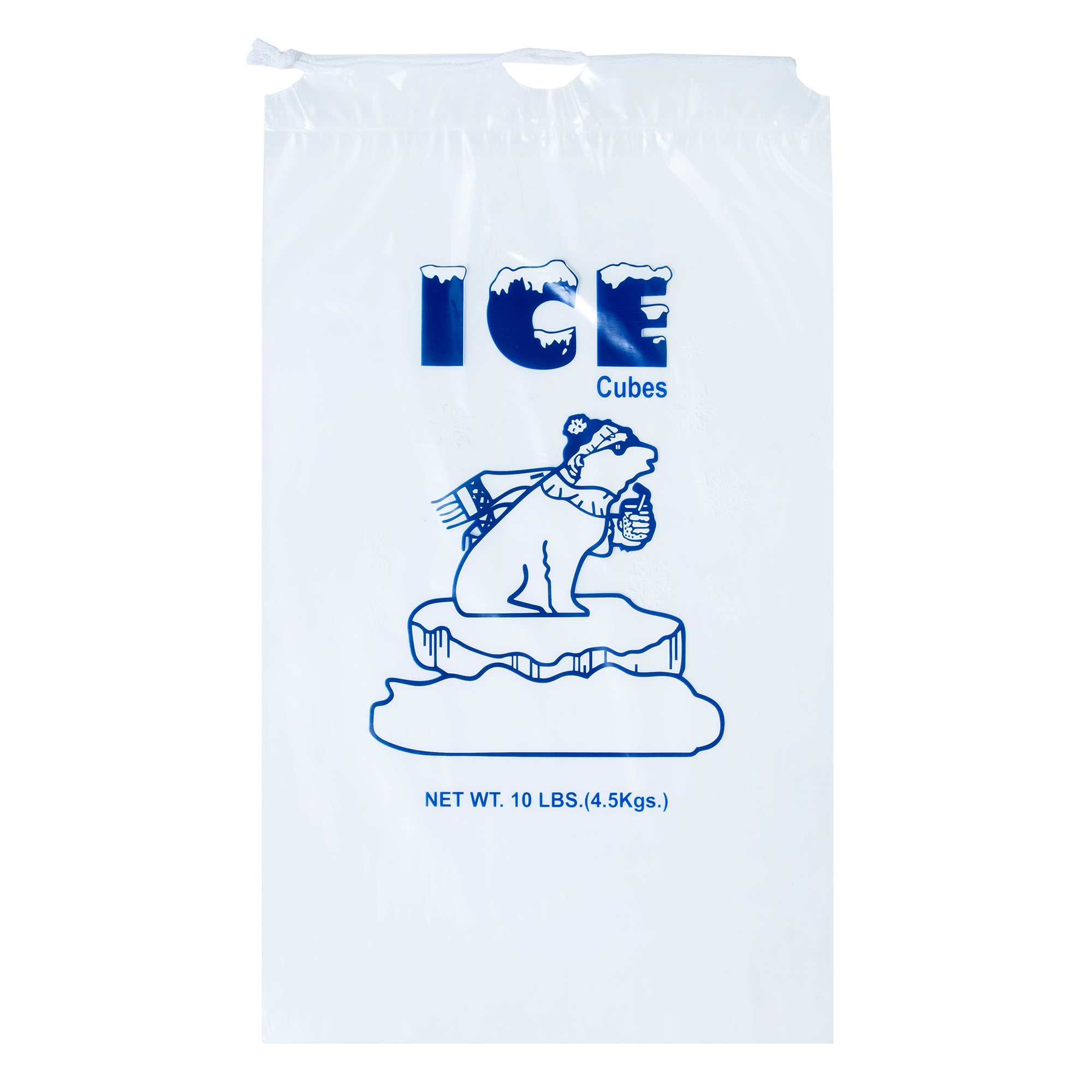 10 lbs ice bag with cotton drawstring